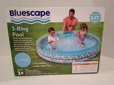 Bluescape  3-Ring  Pool  Age:2+  Inflated Size 65X14.5" 113 Gallon  Capacity