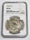 1923 D Peace Dollar - NGC AU 50 — photo 1