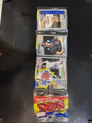 1989 Fleer Rack Pack Unopened - Billy Ripken Error F Face Black Box on FRONT
