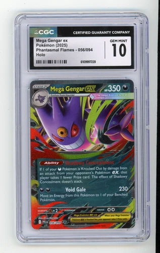2025 Pokemon Phantasmal Flames Mega Gengar EX #056/094 CGC 10 GEM (GS)