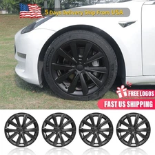 4PCS Hubcaps Design for Model 3 (2017-2023) 18 inch Blade Wheel Cover Full Trim