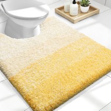 Luxury Toilet Rugs UShaped 24x20 Inch Soft Absorbent Microfiber Bath Mat