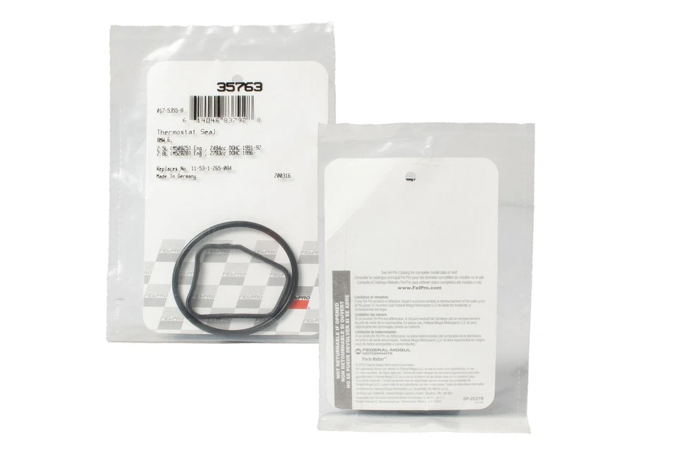FelPro Engine Coolant Thermostat Seal Fits 1987-95 BMW 325i 325is Model ID 35763 Foto 3 de 4