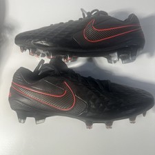 NIKE TIEMPO LEGEND 8 ELITE FG BLACK-DARK SMOKE GREY-RED SZ 7 AT5293-060 