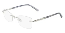 New Marchon Airlock Pure CHARMED 203 040 Semi Matte Silver Eyeglasses 51/18/140