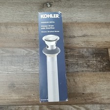 Kohler RH1464524-BN Clicker Drain with Overflow in Vibrant Brushed Nickel NOB