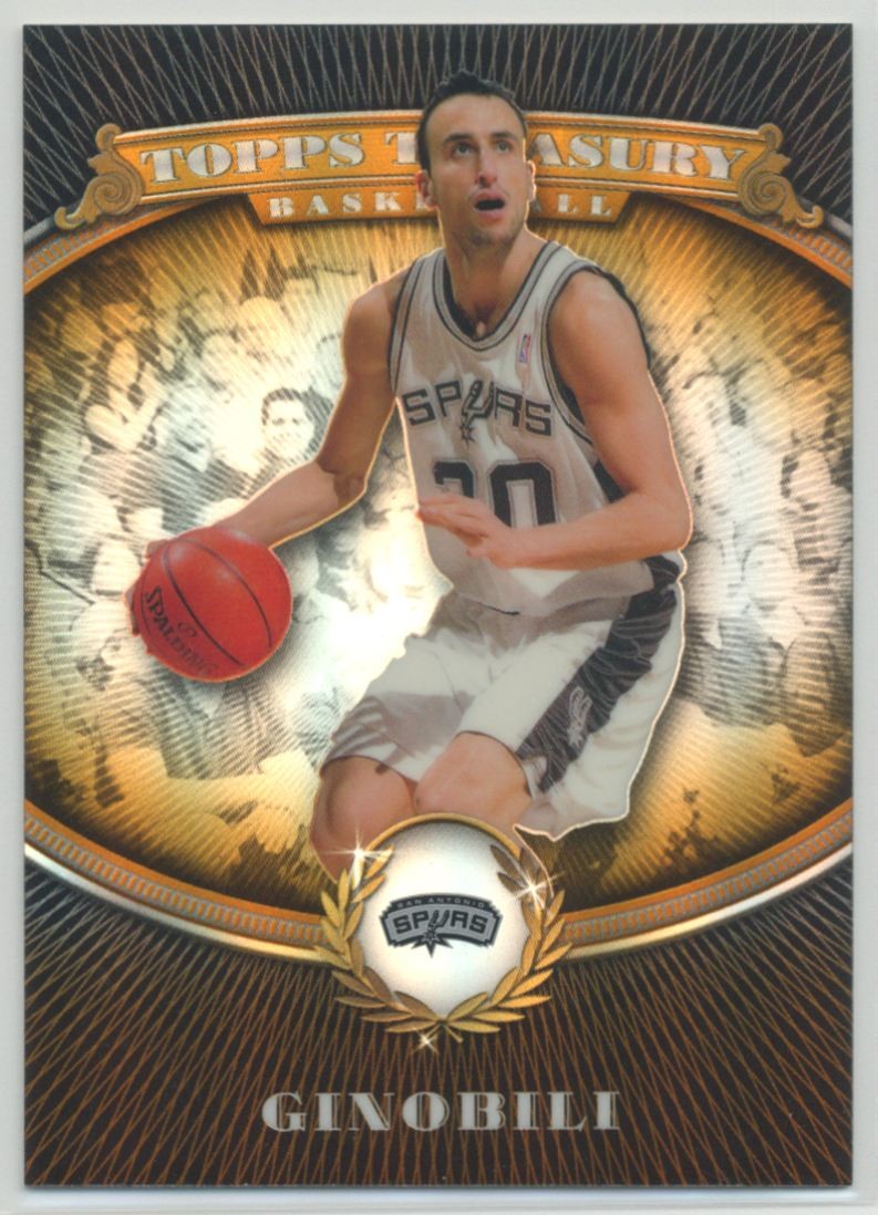 Manu Ginobili 2008-09 Topps Treasury Bronze Refractor /999 #71 San Antonio Spurs