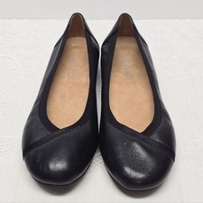Vionic Women's Spark CAROLL Black Genuine Leather Ballet Flats Comfort Shoes 6.5
