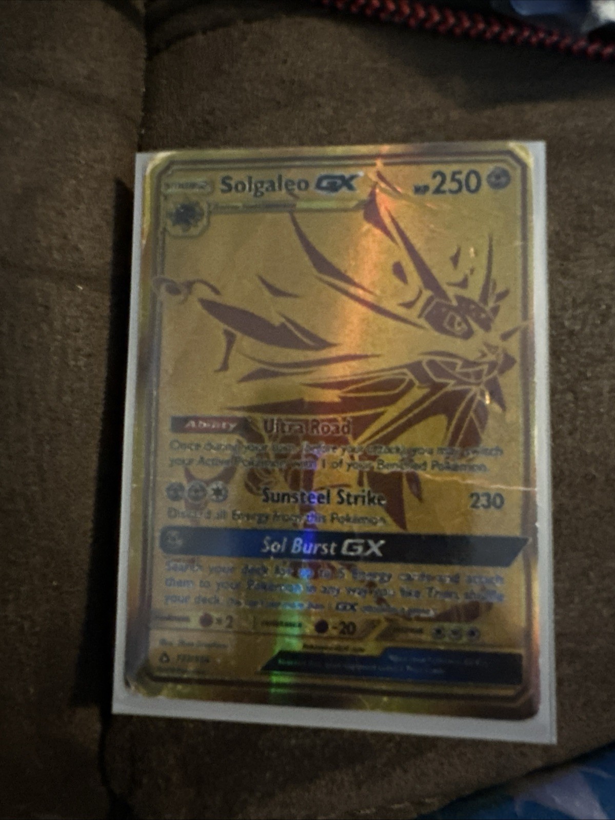 Pokémon TCG Solgaleo GX Sun & Moon: Ultra Prism 173/156 Holo Secret Rare DMG