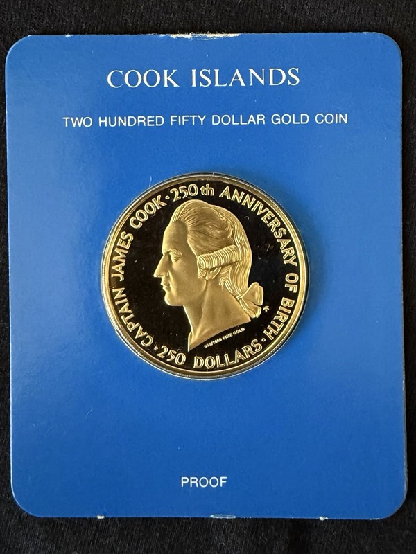 1978 Cook Islands Two Hundred And Fifty Dollar Gold Coin