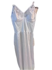 White Nylon Unbranded Vtg Nylon Lace Slip Sz Small Bust Est 28-30