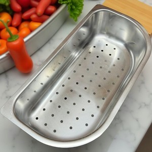 Stainless Steel Sink Insert Colander (L34.5cm x W17.5cm x D7.5cm)