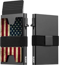 Minimalist RFID Blocking Slim Card Holder Wallet for Men, Holds 12+ Cards