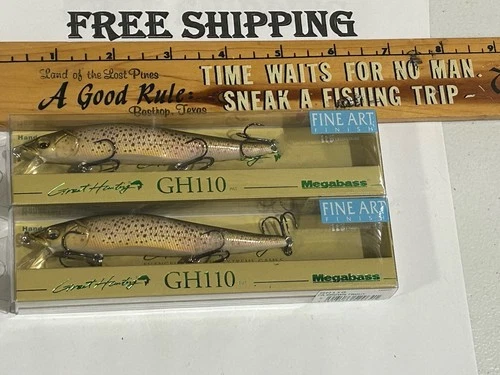 LOT OF 2 MEGABASS GREAT HUNTING GH 110 VISION JDM FA Brown Trout FREE SHIPPING