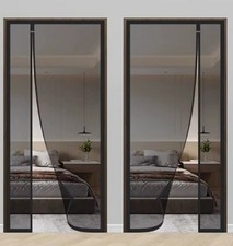 New Side Door Magnetic Fiberglass Net Door Screen Anti Fly Insect Wide 90-95CM
