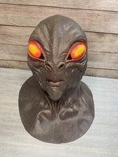 Alien Mask Spaceman Full Head Latex Alien Halloween Cosplay Costume One Size
