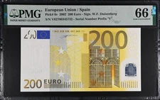 European Union / Spain, P6v, 2002, 200 Euro, Sign. W. F. Duisenberg, PMG66EPQ