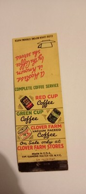 Red And Green Cup Coffee Cover Farm Coffee No 2  Matchcover Lot 674