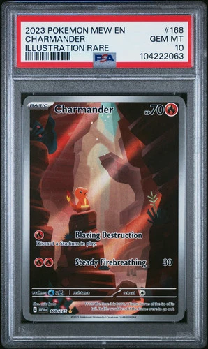 2023 Pokemon 151 Charmander #168 Illustration Rare PSA 10 GEM MINT