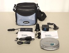 Sony CD Walkman D-E356CK ESPMAX Silver Portable CD Player w/Car Ready Kit  Case