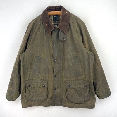 Barbour Bedale Wax Jacket Mens Large C42 Green Classic Vintage Country Coat