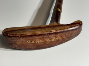 Vintage "Master Wand" right handed WOOD GOLF PUTTER! Antique! 35" shaft! Brass.