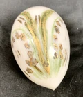 Antique Hand Painted Milk Glass Egg