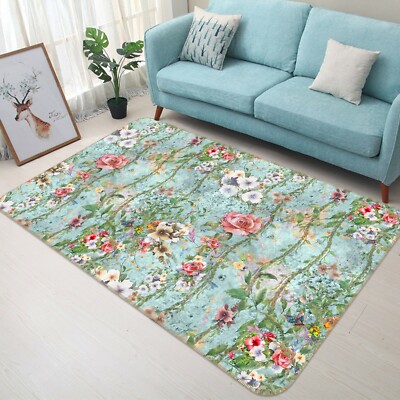 3D Flower Vine ZHUA3220 Game Non Slip Rug Mat Photo Carpet Zoe