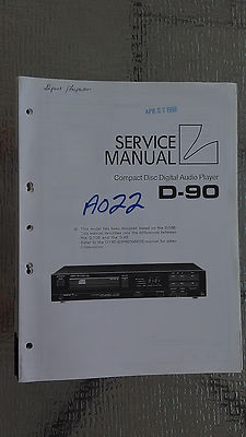 Luxman d-90 Service Manual Original cd player compact disc Repair book