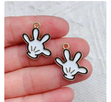 50Pcs new cartoon mickey hand cute Charm necklace Pendant DIY Jewelry Making