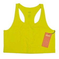 Small Citrine Yellow/Green Paloma Racerback Bra by Girlfriend Collective