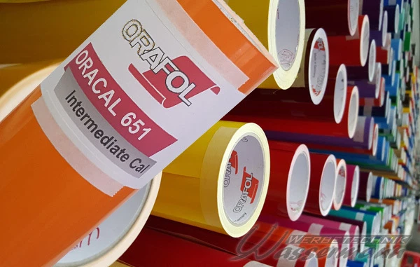 (6,91€/7,70€/m²) | Orafol Oracal 651, Plotter-Folie in 63cm & 126cm Breite
