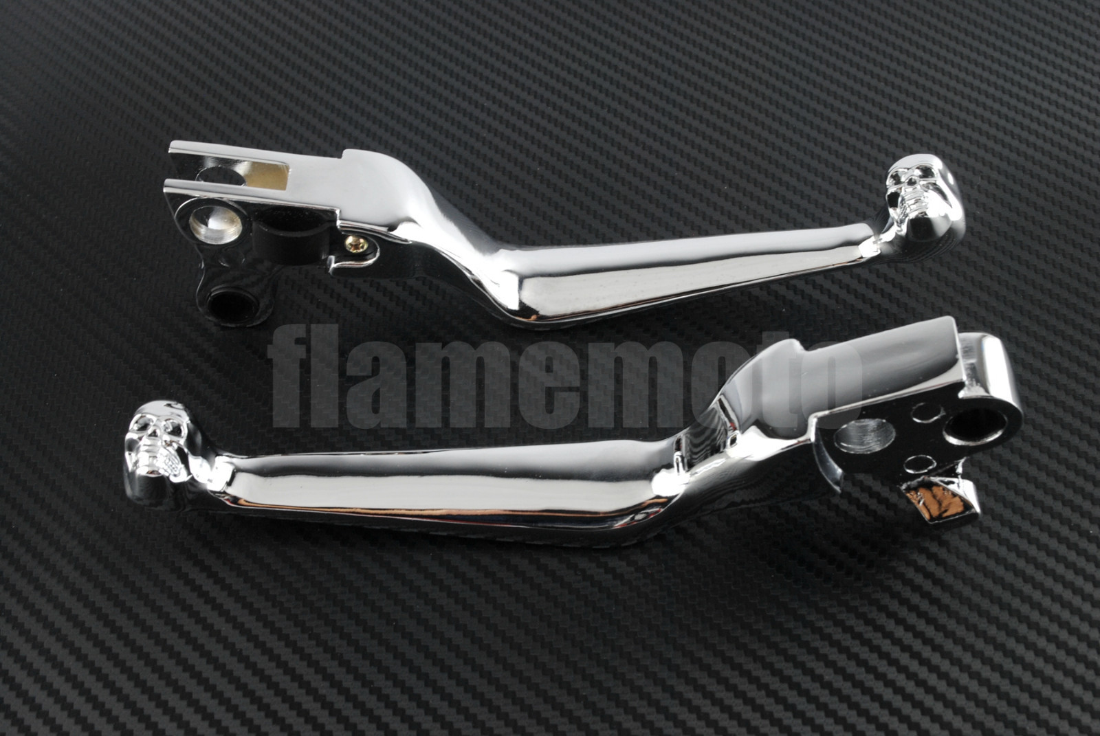Chrome Skull Brake Clutch Levers For Harley Softail Dyna Glide Sportster 9610 eBay