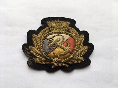 VINTAGE P&O PACIFIC&ORIENT LINE BULLION CAP BADGE