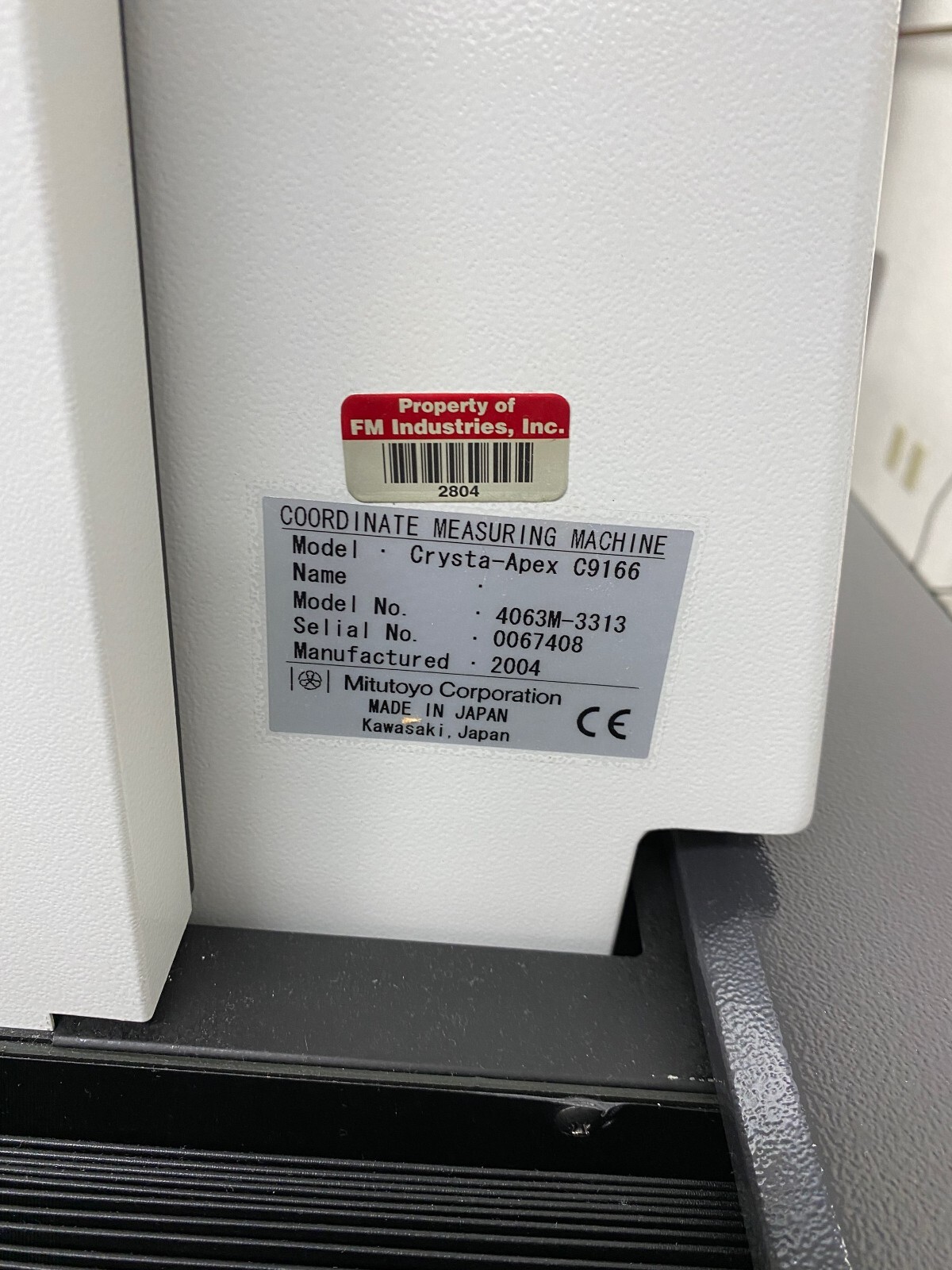 Mitutoyo Crysta-Apex CMM S9166