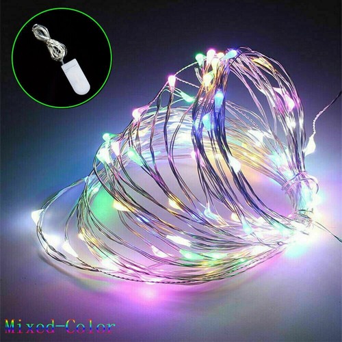 Battery Powered Fairy Lights Silver Wire String Xmas Party Lights 1-3m - Picture 2 of 7