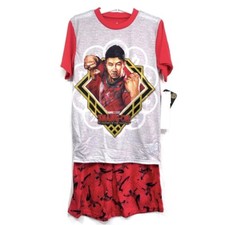 Marvel Shang Chi Boys Two Piece Short Sleeve Top and Shorts Pajama Set L 12/14 