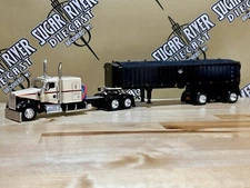 DCP 1/64 Kenworth W900 With Mac Spread Axle Coal Dump semi  Truck Farm Toy