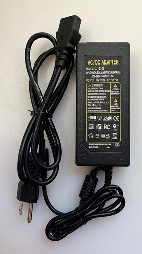 CJ-1206 AC/DC Adapter 100-240VAC input, 12VDC 6A Output - 第 1/4 張圖片