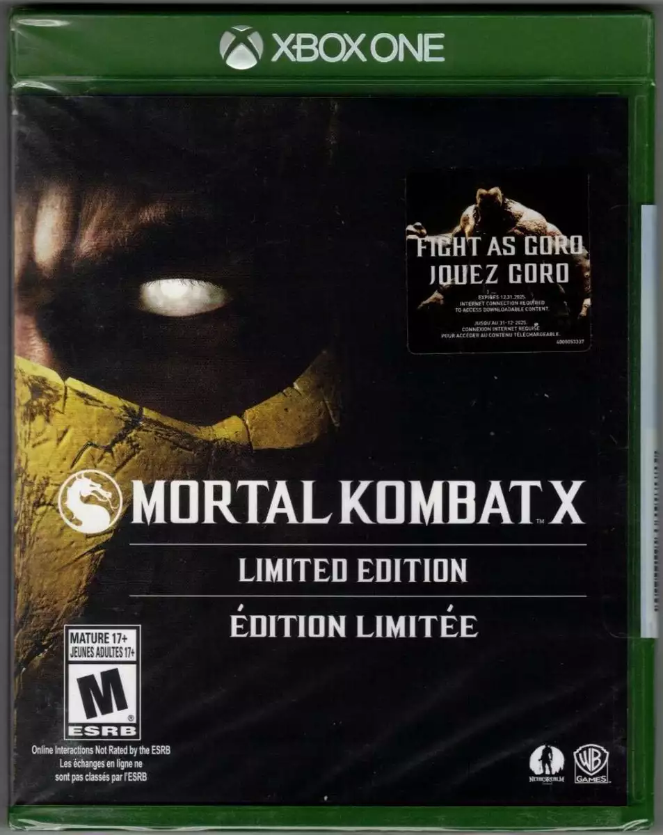 Mortal Kombat X Limited Edition Xbox One (Brand New Factory Sealed US  Version) X