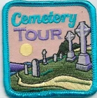 Girl Boy CEMETERY TOUR Visit Grave Memorial Fun Patches Crest Badges SCOUT GUIDE
