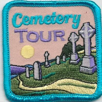 Girl Boy CEMETERY TOUR Visit Grave Memorial Fun Patches Crest Badges SCOUT GUIDE