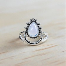 Natural Moonstone Ring 925 Sterling Silver Handmade Ring Christmas Gift For Her
