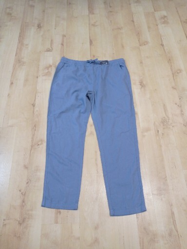 Men’s Easy Linen Rich Slim Fit Trousers Light Blue Size Extra Large image 3