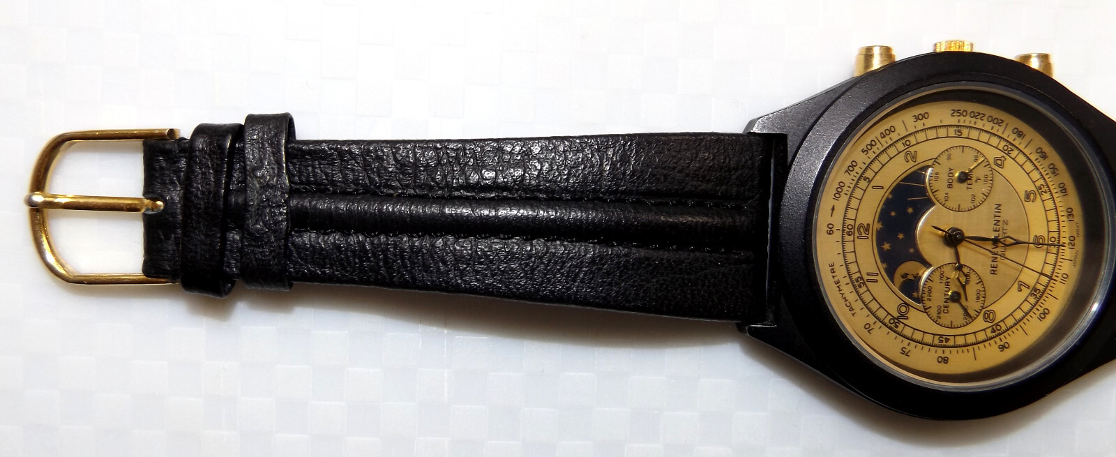 Rene Valentin wristwatch Japan Movt Seiko Quartz Tachymeter Free shipping eBay