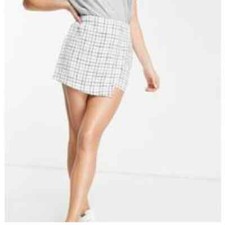 Abercrombie and Fitch White Blue Tweed NWOT Skirt Skort size XS