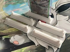 B - 3D Toploader Trading Card Stand Holder White Set of 5 - Pokemon - Sports