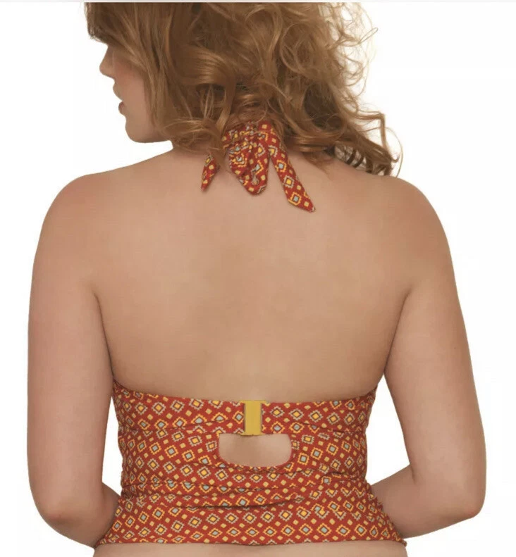 Camiseta Tankini para Mujer Curvy Kate CS2826 Casablanca Cuello Halter en Azafrán Foto 2 de 3