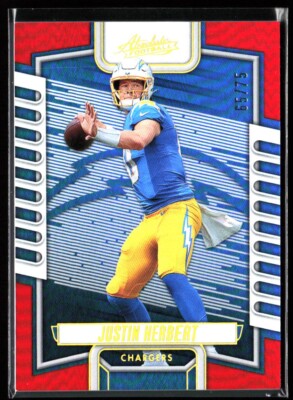2023 Panini Absolute Orange Spectrum #1 Justin Herbert /75