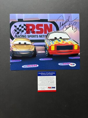 Bob Costas & Darrell Waltrip autographed signed CARS 8x10 photo